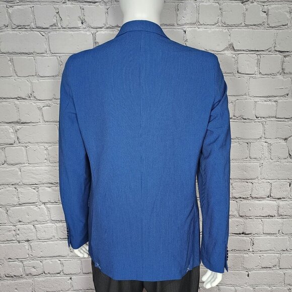 Savile Row Brixton Navy Blue Two Button Peak Lapel Jacket, Men's 40L NWT - Picture 9 of 16